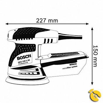 Шлифмашина эксцентриковая Bosch GEX 125-1 AE (0601387501)