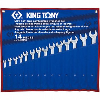 Набор ключей комбинированных удлиненных King Tony 14ед. (12A4MRN) Набор ключей комбинированных удлиненных King Tony 14ед. (12A4MRN)