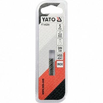 Сверло по металлу Yato Premium HSS 2,0x50мм 5шт (YT-44204)