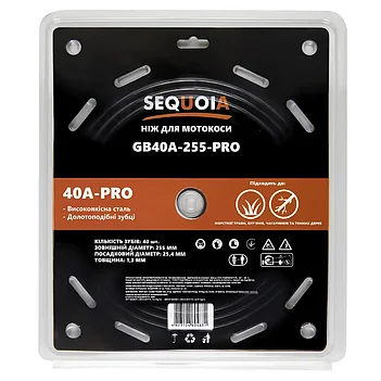 Диск для мотокоси SEQUOIA 255-40-25,4 мм (GB40A-255-PRO)
