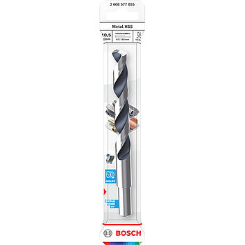 Свердло по металу Bosch HSS 10,5х133 мм 1 шт. (2608577855)