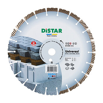 Диск алмазний сегментований Distar Universal 300x25,4х3,0 мм (10170429042) Диск алмазний сегментований Distar Universal 300x25,4х3,0 мм (10170429042)