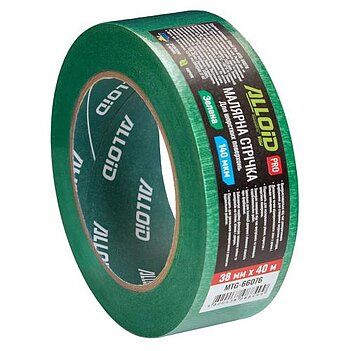 Стрічка малярна Alloid Pro 38 мм х 40 м зелена (MTG-66076)