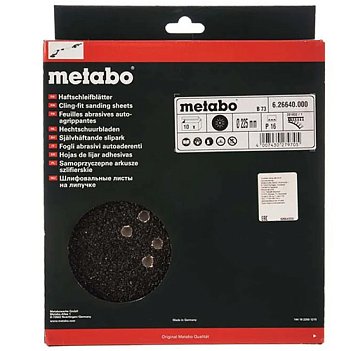 Шліфувальний круг Metabo 225мм Р16 10шт (626640000)
