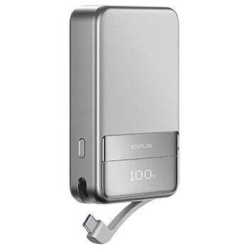 Пoвepбaнк EcoFLow RAPID Magnetic Power Bank 10000 Silver 10000 mAh (EF-RAPID10000-EU)