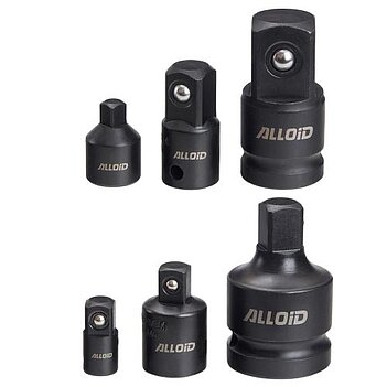 Набір перехідників ударних Alloid Cr-Mo 1/4" 3/8" 1/2" 3/4" 6 шт. (NPU-1412)