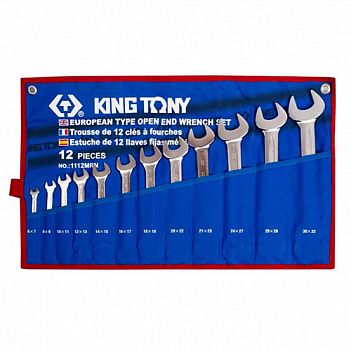 Набір ключів ріжкових King Tony 12 шт (1112MRN)