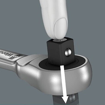 Тріскачка з переставним квадратом WERA 8003 C Zyklop Metal Cr-Mo 1/2" 76 зубців (05004063001)