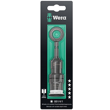 Держатель бит WERA 881/4/1 SB 1/4" х 1/4" с изменяемой глубиной завинчивания + 2 войлочных круга (05130002001)