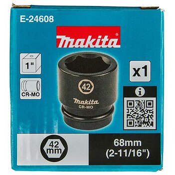 Головка торцева 6-гранна ударна Makita Cr-Mo 1" 42 мм (E-24608)