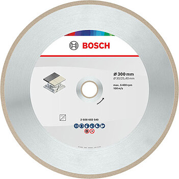 Диск алмазний суцільнийBosch Standard for Ceramic 300х2,0х30/25,40 мм 1 шт. (2608602540)
