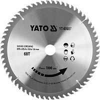 Диск пильный по дереву Yato 235x25,4x1,8мм (YT-60687)