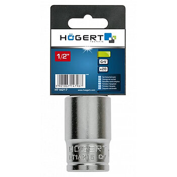 Головка торцева 6-гранна Hoegert Cr-V 1/2" 15 мм (HT1A215)