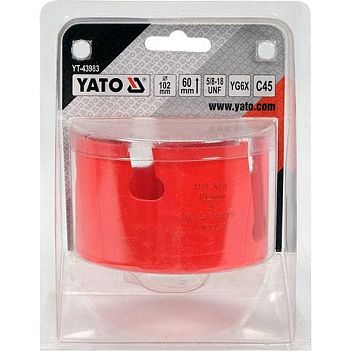 Коронка по керамике и силикату Yato 102 мм (YT-43983)