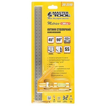 Угольник комбинированный MASTERTOOL 300 мм (30-3510)