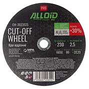 Круг відрізний по металу Alloid Pro 41 14А 230x2,5x22,23 мм (CW-3023025)