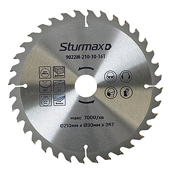 Диск пильный по дереву Sturmax 210х30 мм (9022M-210-30-36T)
