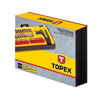 Отвертка с набором бит и головок TOPEX 41 шт. (39D369)