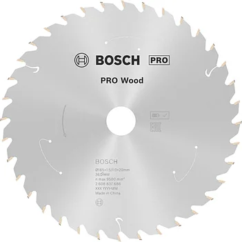 Диск пильный по дереву Bosch PRO Wood 165х1,0x20/16 мм (2608837686)