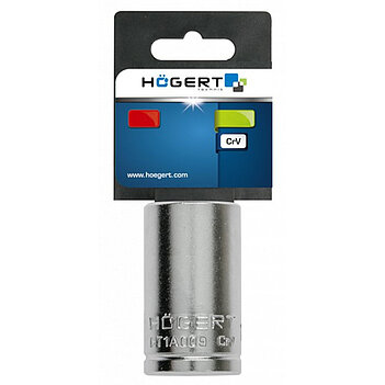 Головка торцевая 6-гранная Hoegert Cr-V 1/4" 9 мм (HT1A009)