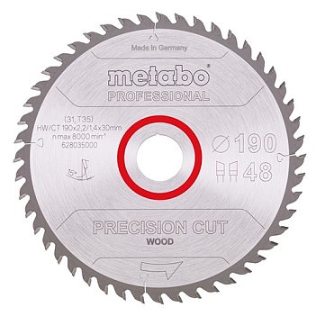 Диск пильный по дереву Metabo 190x30x1,4мм (628035000)