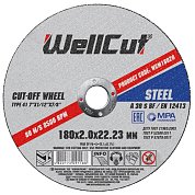 Круг отрезной по металлу WellCut 180x2,0x22,23мм (WCM18020)
