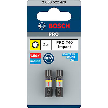 Бита Torx ударная Bosch PRO Impact Control 1/4" T40 2 шт. (2608522478)