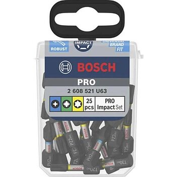 Набір біт ударних Bosch PRO Impact 1/4" 25 шт. (2608521U63)