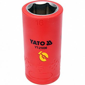 Головка торцевая 6-гранная Yato 1/2" 16 мм (YT-21036)