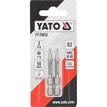 Бита Torx Yato 1/4" T15 2 шт. (YT-78032)