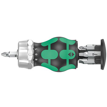 Викрутка тріскачкова з набором біт WERA Kraftform Kompakt Stubby RA 4 7 шт. коротка (05008886001) Викрутка тріскачкова з набором біт WERA Kraftform Kompakt Stubby RA 4 7 шт. коротка (05008886001)