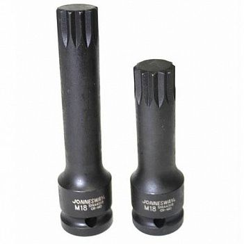 Головка торцевая с битой Spline ударная удлиненная Jonnesway 1/2" M18 (S16A4518) Головка торцевая с битой Spline ударная удлиненная Jonnesway 1/2" M18 (S16A4518)