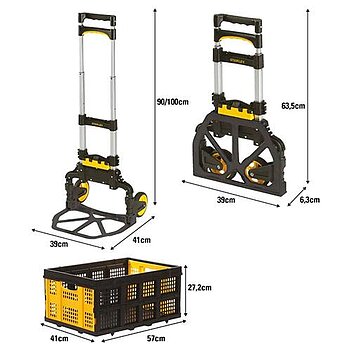 Тележка транспортировочная Stanley 70 кг с ящиком (SXWT-509)