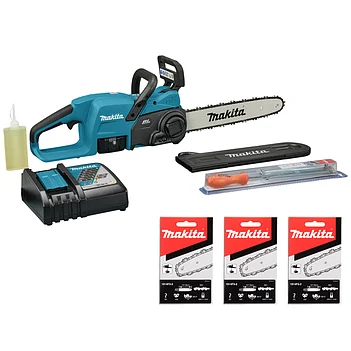 Акумуляторна ланцюгова пила Makita + ланцюг для пили 14"/35, 3/8", 1.1 мм 52DL 3 шт. (SET-DUC357RT-0826)