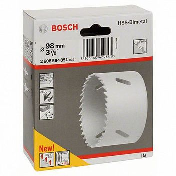 Коронка по металлу и дереву Bosch HSS-Bimetal 98 мм (2608584851)