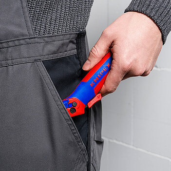 Ніж для зняття ізоляції двофункційний KNIPEX 146 мм (16 50 145 SB)