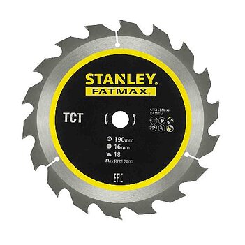 Диск пильный по дереву Stanley 190х16,0мм (STA15370)