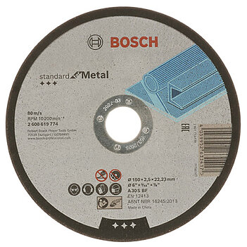 Круг відрізний по металу Bosch Standard for Metal 150х2,5х22,23 мм (2608619774)