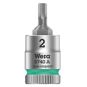 Головка торцева з бітою Hex WERA Zyklop 8740 A Cr-V 1/4" 2,00 мм (05003330001)