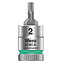 Головка торцева з бітою Hex WERA Zyklop 8740 A Cr-V 1/4" 2,00 мм (05003330001)