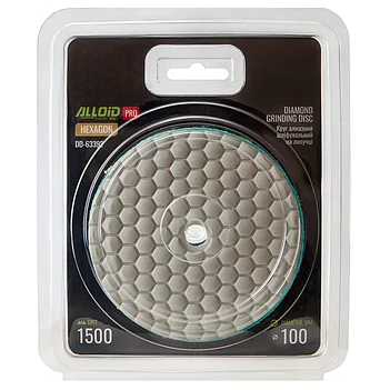 Диск полировальный по бетону и граниту Alloid Pro HEXAGON 100 мм (DD-63392)