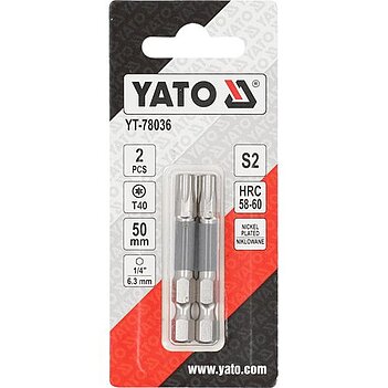 Бита Torx Yato 1/4" T40 2 шт. (YT-78036)