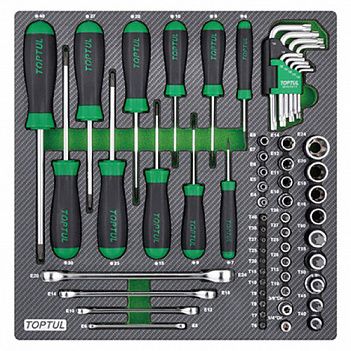 Набор инструментов в ложементе Toptul 61ед. (GEC6102)