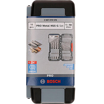Набір свердел по металу Bosch HSS-G 18 шт. (2607019578) Набір свердел по металу Bosch HSS-G 18 шт. (2607019578)