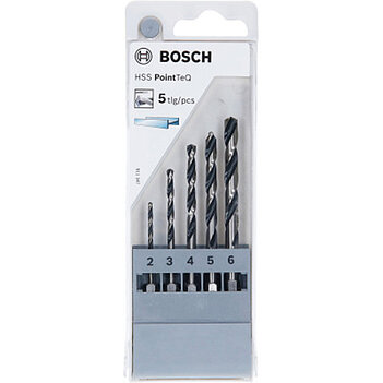 Набор сверл по металлу Bosch HSS 5 шт. (2607002824) Набор сверл по металлу Bosch HSS 5 шт. (2607002824)