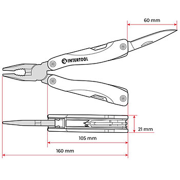 Мультитул INTERTOOL 12в1 (HT-0541)