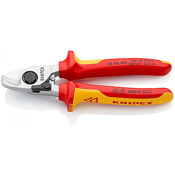 Кабелерез диэлектрический KNIPEX 165 мм с раскрывающей пружиной 1000V VDE (95 26 165)