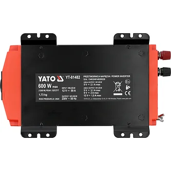 Инвертор напряжения автомобильный Yato (YT-81482)