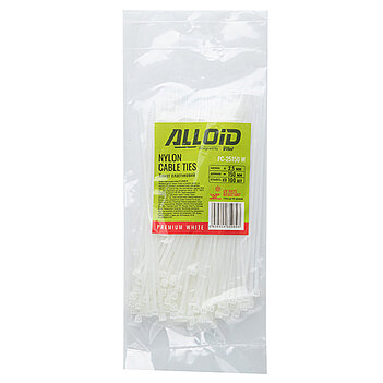 Хомут нейлоновий Alloid 2,5 х 150 мм 100 шт. (PC-25150 W)