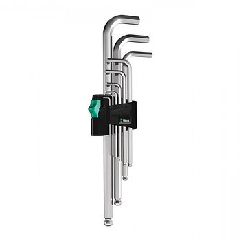 Набір ключів Hex Ball Г-подібних WERA 950 PKL/9 SM N 9 шт. хромованих з кулею (05022087001) Набір ключів Hex Ball Г-подібних WERA 950 PKL/9 SM N 9 шт. хромованих з кулею (05022087001)